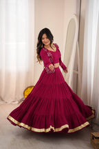 Kavya Rayon Gota Patti Lehenga with Mirror Work Koti & Choli