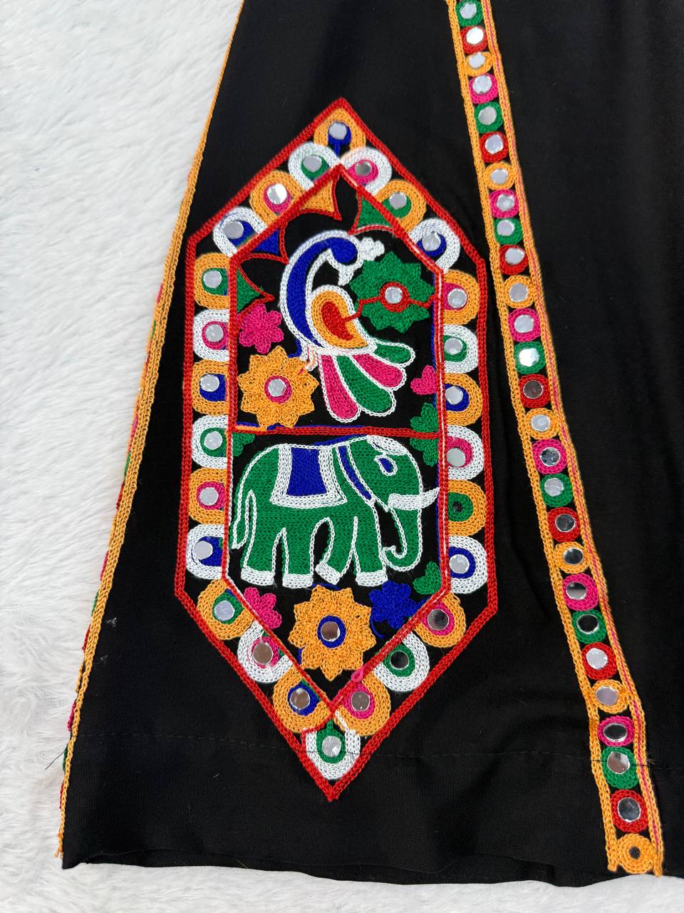 Diya Rayon Silk Mirror & Kodi Work Top with Embroidered Palazzo