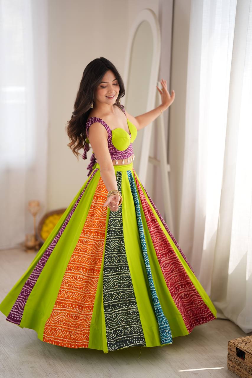 Beautiful Rayon Digital Print Lehenga with Padded Blouse