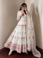 Aarzoo Fendy Silk Sequin Embroidered Bridesmaids Gown Set