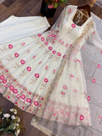 Aarzoo Fendy Silk Sequin Embroidered Bridesmaids Gown Set
