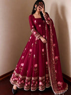 Aarzoo Fendy Silk Sequin Embroidered Bridesmaids Gown Set