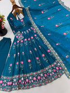 Aarzoo Fendy Silk Sequin Embroidered Bridesmaids Gown Set