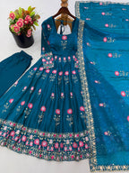 Aarzoo Fendy Silk Sequin Embroidered Bridesmaids Gown Set