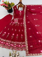 Aarzoo Fendy Silk Sequin Embroidered Bridesmaids Gown Set