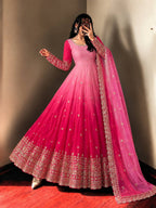 Meher Georgette Sequence Embroidered Anarkali Gown Set