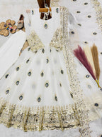 Aaradhya Fendy Silk Sequins Embroidered Child Gown Set with Pant & Dupatta