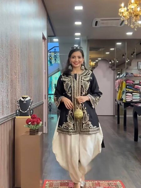 Punjabi Dhoti Kurti Suit Salwar Kameez Readymade Designer Georgette for Weddings