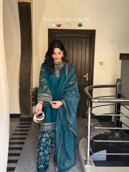 Designer Georgette Kurta & Dhoti Set with Beautiful Embroidery Work for Weddings