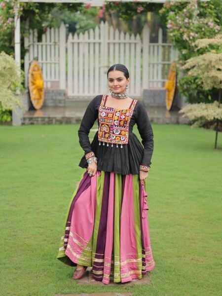 Navratri Special: Gotta-Patti Lehenga & Kurta Set with Authentic Kutchi Gamthi Work