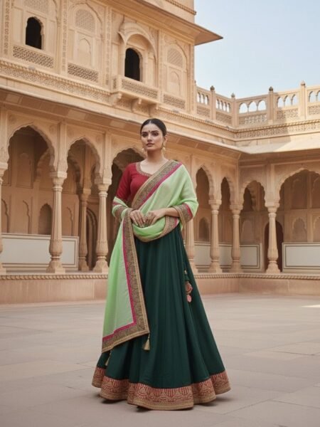 Shimmer Silk Exclusive Lehenga Set with Heavy Embroidery Work