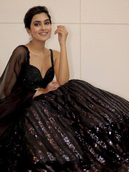 Anvika Georgette Sequin Lehenga Set with Organza Dupatta