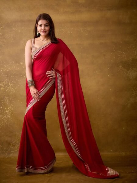 Elira Silk Saree with Sequins & Dori Embroidery & Designer Blouse