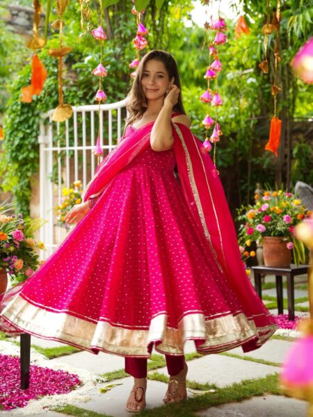 Phoolkari Organza Suit Set