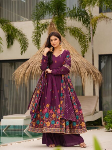 Amoria Muslin Anarkali Suit Set